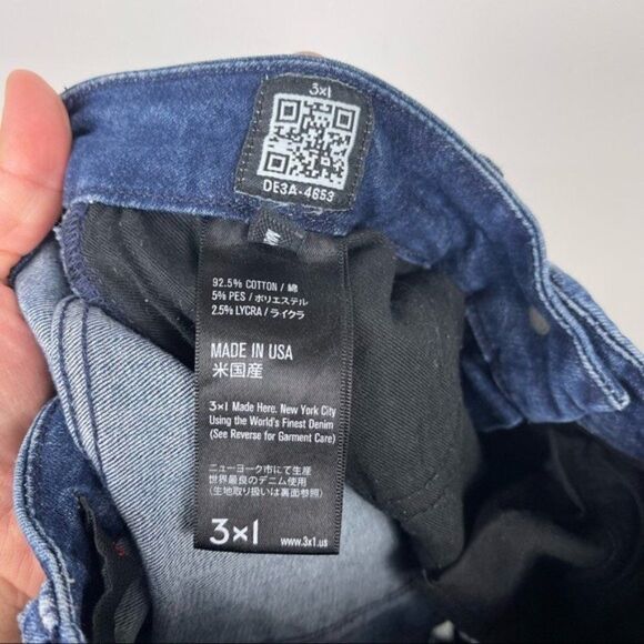 3x1 W2 Distressed Ripped Mid Rise Skinny Jeans Dark Wash Women's Size 24 - Picture 8 of 10